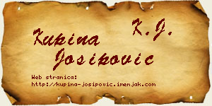 Kupina Josipović vizit kartica